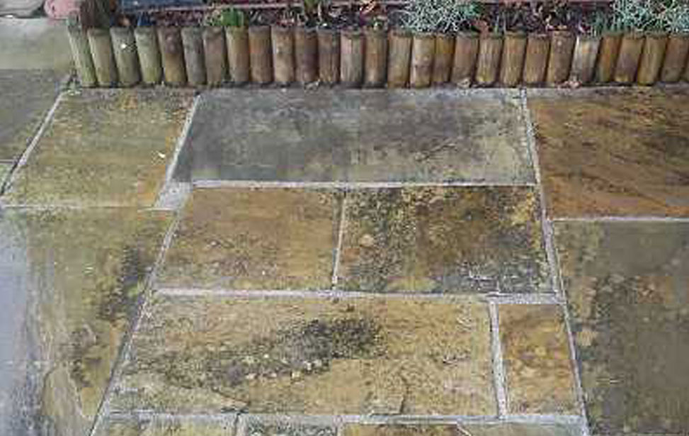 Removing Black Spots from Patios