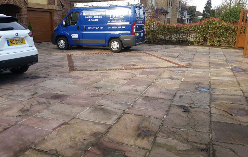 Indian Sandstone Cleaning Before