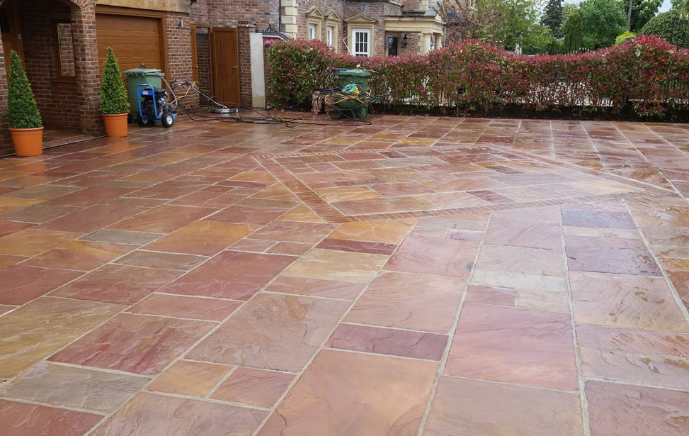 Indian Sandstone Cleaning After